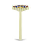 Goldplattierter Silberring mit regenbogenfarbenem Rosebery Saphir