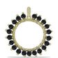 Goldplattierter Silberanhänger mit schwarzem Onyx aus Suwar