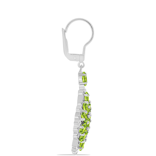 Silberohrringe mit Peridot aus Changbai