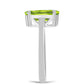 Silberring mit Peridot aus Changbai