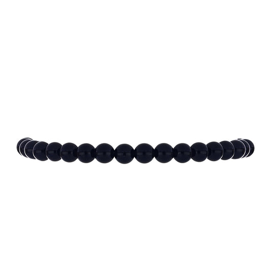 Goldplattiertes Silberarmband mit schwarzem Onyx aus Suwar