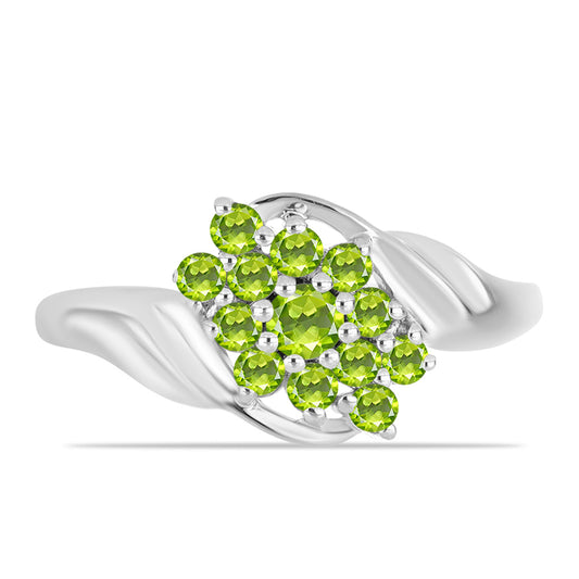 Silberring mit Peridot aus Changbai
