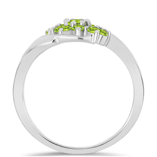 Silberring mit Peridot aus Changbai