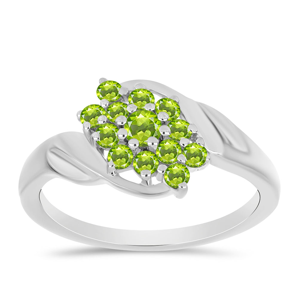 Silberring mit Peridot aus Changbai 3 