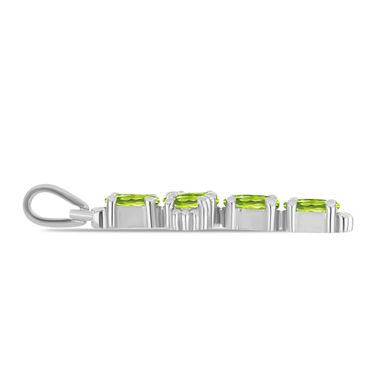 Silberanhänger mit Peridot aus Changbai
