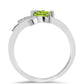 Silberring mit Peridot aus Changbai und weißem Topas