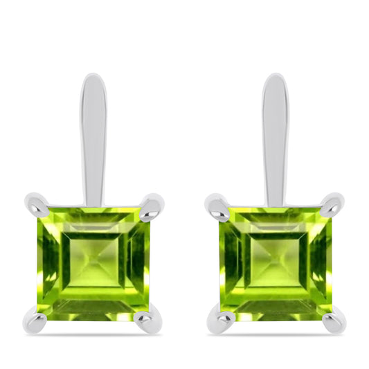 Silberohrringe mit Peridot aus Changbai