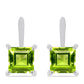 Silberohrringe mit Peridot aus Changbai