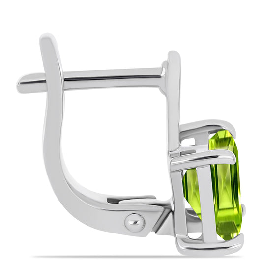 Silberohrringe mit Peridot aus Changbai