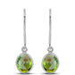 Silberohrringe mit Peridot aus Changbai