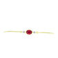 Goldplattiertes Silberarmband mit Rubin aus Madagaskar und weißem Topas