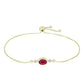 Goldplattiertes Silberarmband mit Rubin aus Madagaskar und weißem Topas