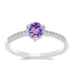 Silberring mit Rose De France Amethyst und weißem Topas