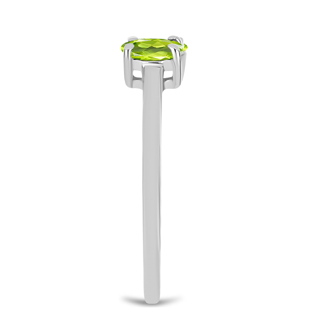 Silberring mit Peridot aus Changbai 4 