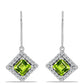 Silberohrringe mit Peridot aus Changbai und weißem Topas