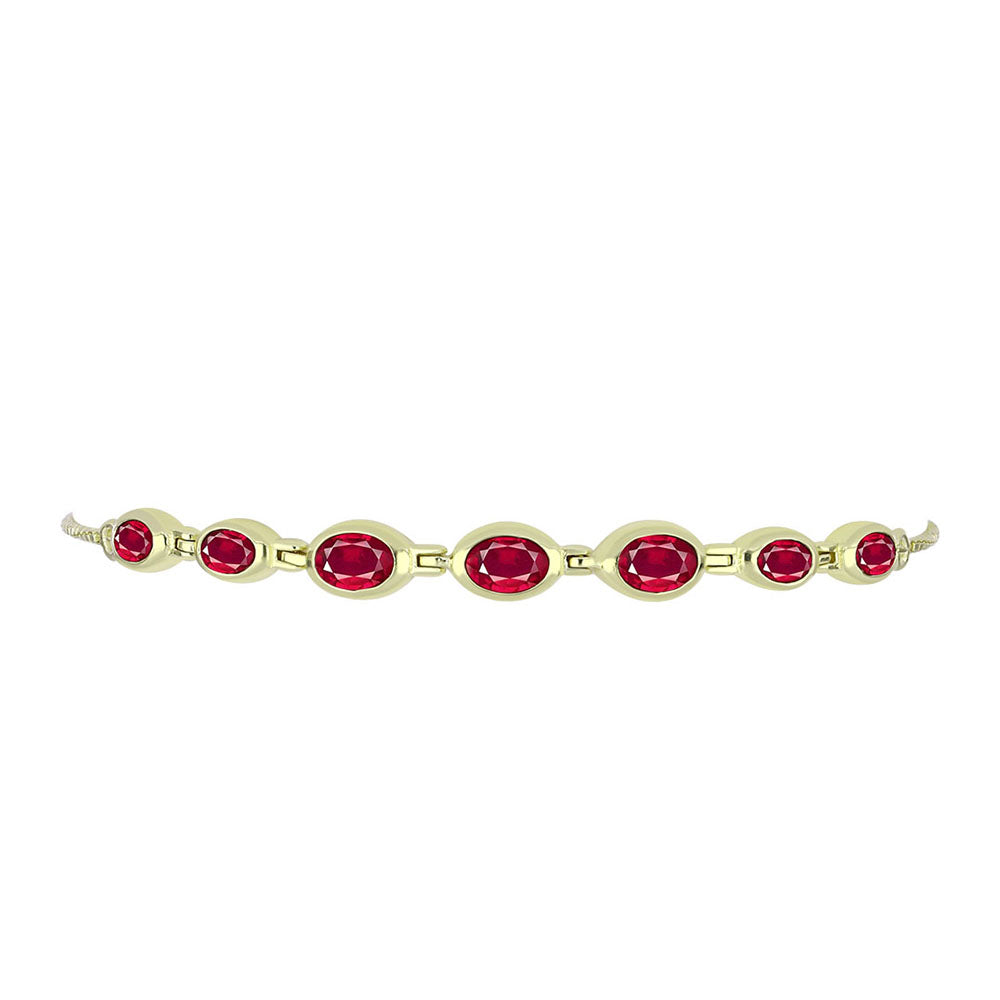 Goldplattiertes Silberarmband mit Rubin aus Madagaskar 2 