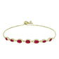 Goldplattiertes Silberarmband mit Rubin aus Madagaskar