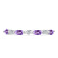 Silberring mit Rose De France Amethyst und weißem Topas