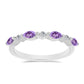 Silberring mit Rose De France Amethyst und weißem Topas