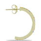 Goldplattierte Silberohrringe mit regenbogenfarbenem Rosebery Saphir