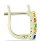 Goldplattierte Silberohrringe mit regenbogenfarbenem Rosebery Saphir