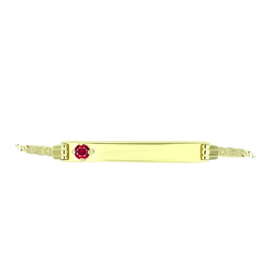 Goldplattiertes Silberarmband mit Rubin aus Madagaskar