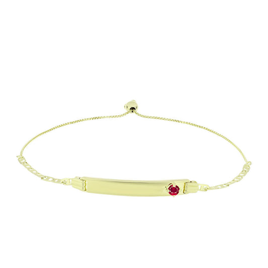 Goldplattiertes Silberarmband mit Rubin aus Madagaskar