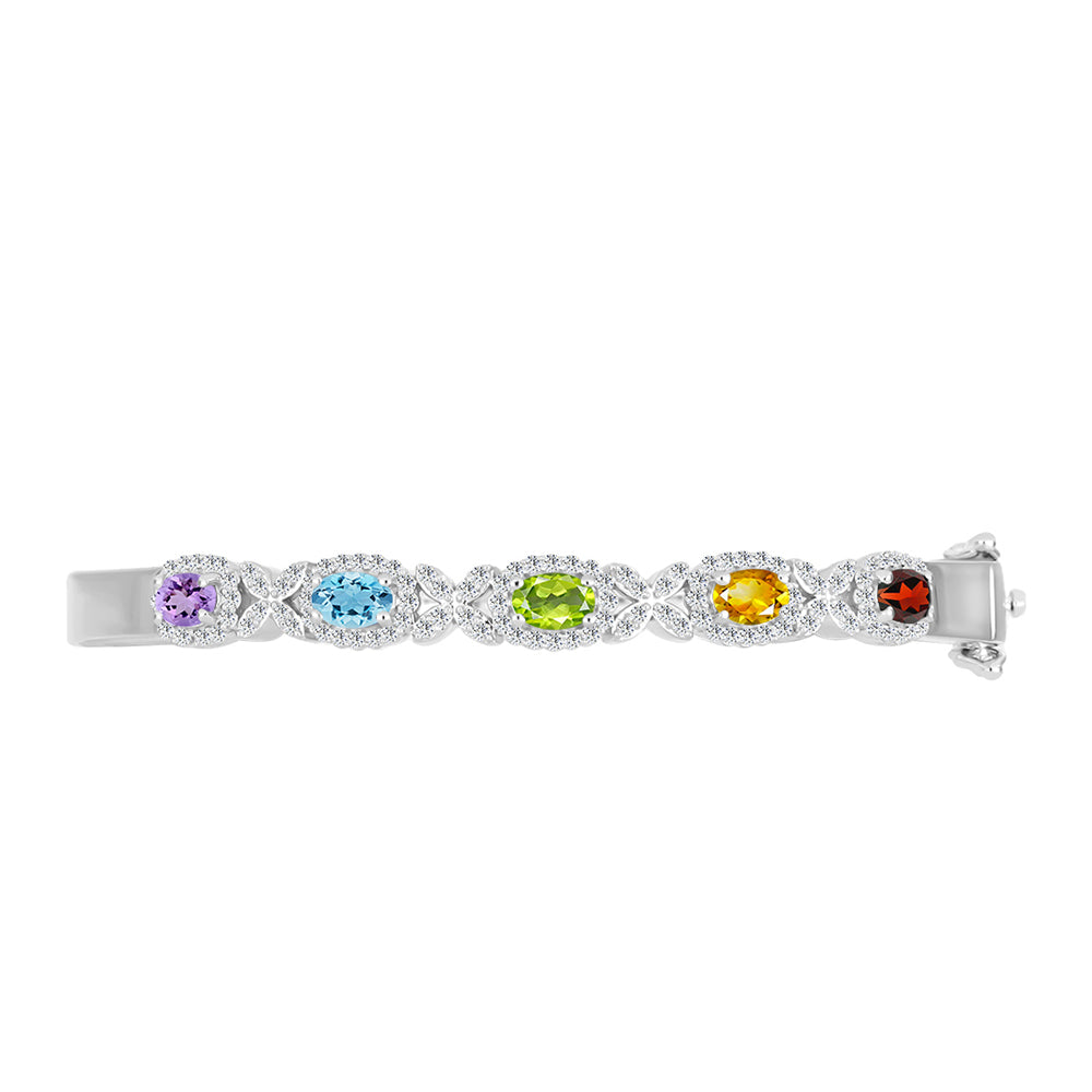 schmuckgarnitur aus Silber mit Rose De France Amethyst und Zitrin aus dem Ural 3 