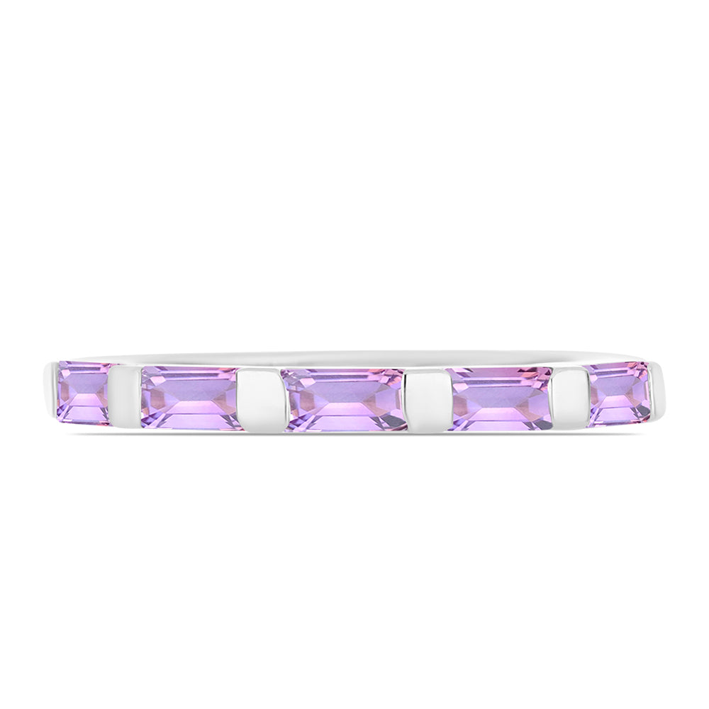 Silberring mit Rose De France Amethyst 2 