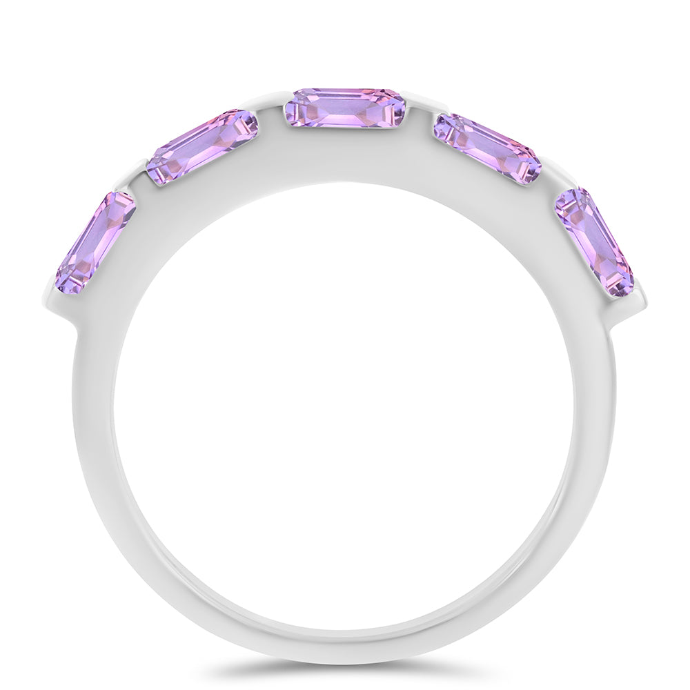Silberring mit Rose De France Amethyst 3 