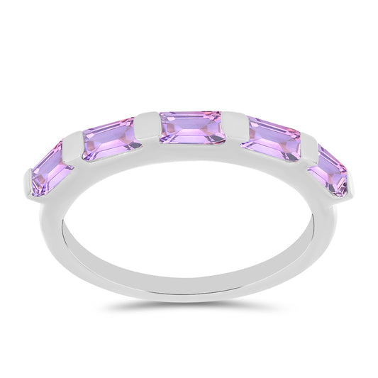 Silberring mit Rose De France Amethyst