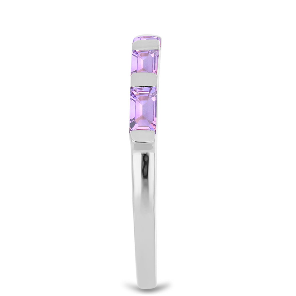 Silberring mit Rose De France Amethyst