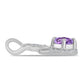 Silberanhänger mit Rose De France Amethyst und weißem Topas