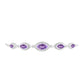 Silberarmband mit Rose De France Amethyst