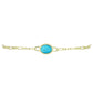 Goldplattiertes Silberarmband mit Dornröschen Türkis