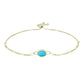Goldplattiertes Silberarmband mit Dornröschen Türkis