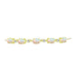 Goldplattiertes Silberarmband mit äthiopischem Opal aus Lega Dembi und weißem Topas