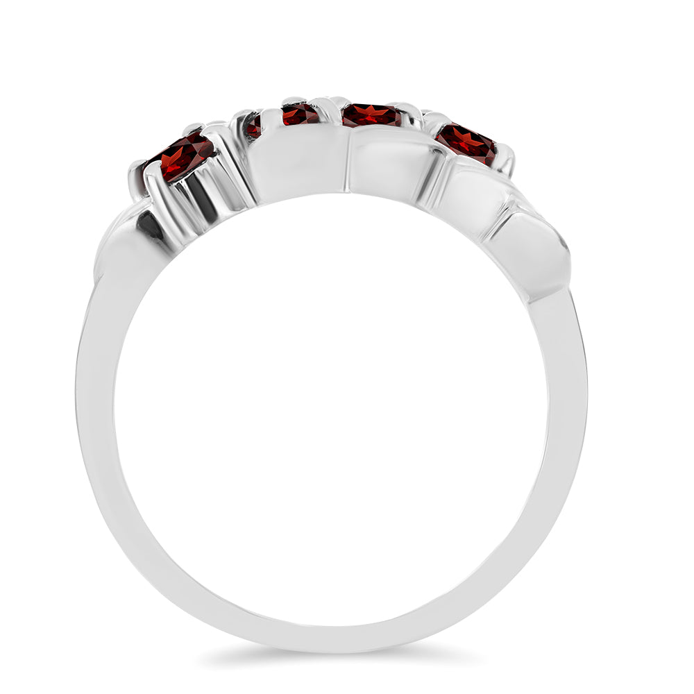 Silberring mit Barton Granat 2 