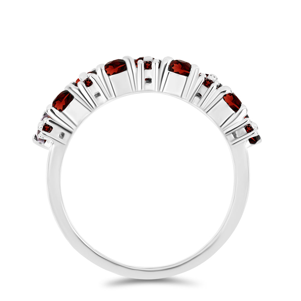 Silberring mit Barton Granat 3 