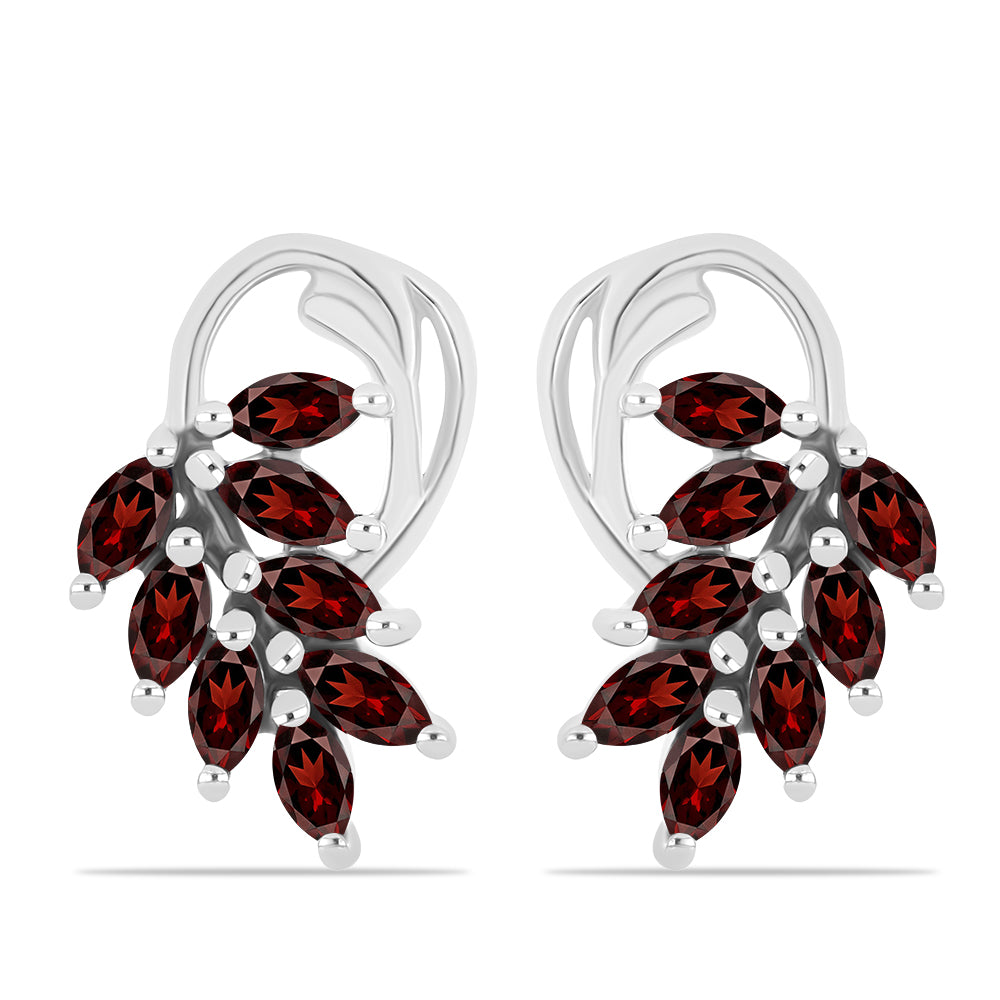 Silberohrringe mit Barton Granat 1 