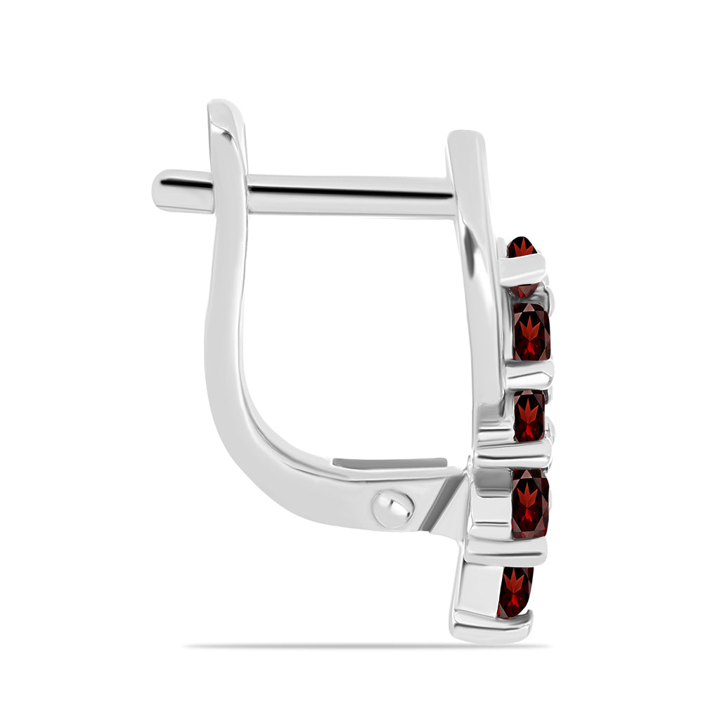 Silberohrringe mit Barton Granat 2 