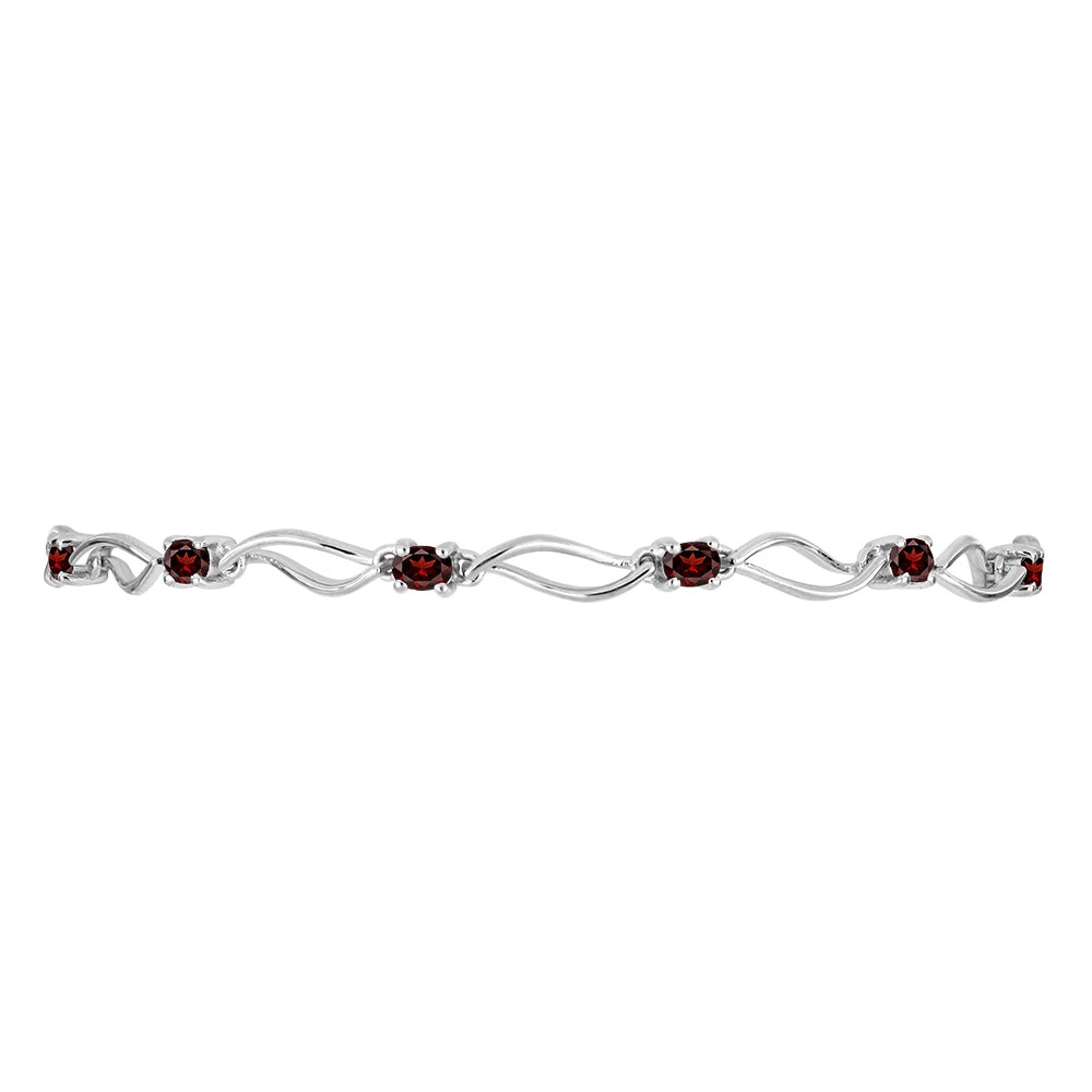 Silberarmband mit Barton Granat 2 