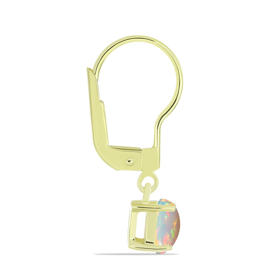 Goldplattierte Silberohrringe mit äthiopischem Opal aus Lega Dembi
