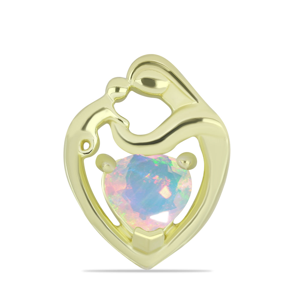 Goldplattierter Silberanhänger mit äthiopischem Opal aus Lega Dembi 1 