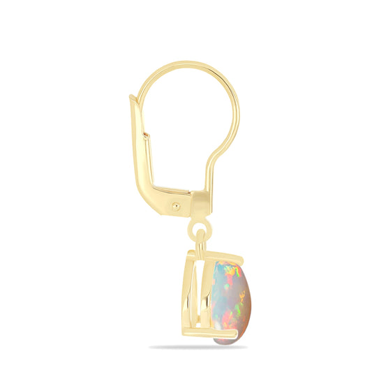Goldplattierte Silberohrringe mit äthiopischem Opal aus Lega Dembi