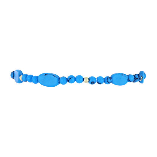 Goldplattiertes Silberarmband mit Dornröschen Türkis