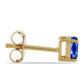 Goldplattierte Silberohrringe mit australischem blauem Saphir