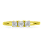 Goldplattierter Silberring mit weißem Diamant