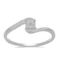Silberring mit weißem Diamant