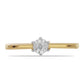 Goldplattierter Silberring mit weißem Diamant